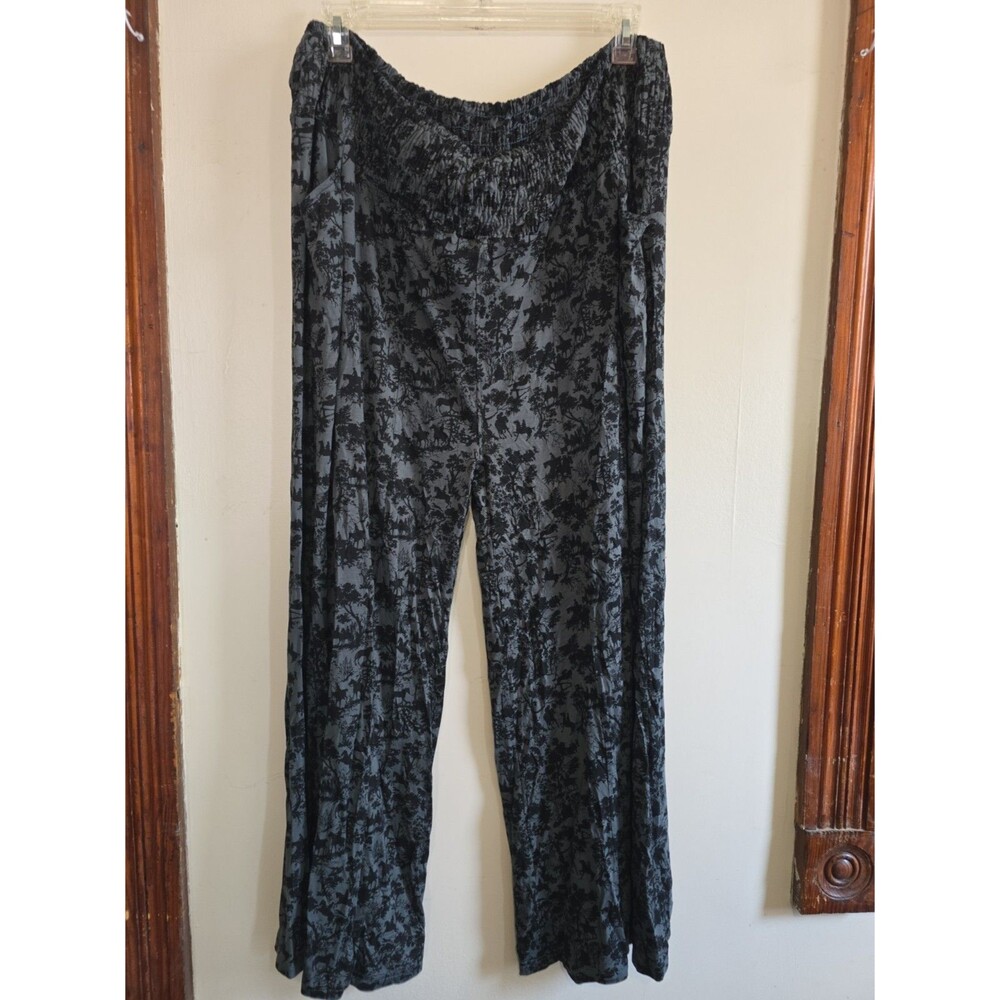 Flowy Yoga Pants Size 2X EQL BY KERRITS Soft Sweep Wide Leg Pant Horse Print